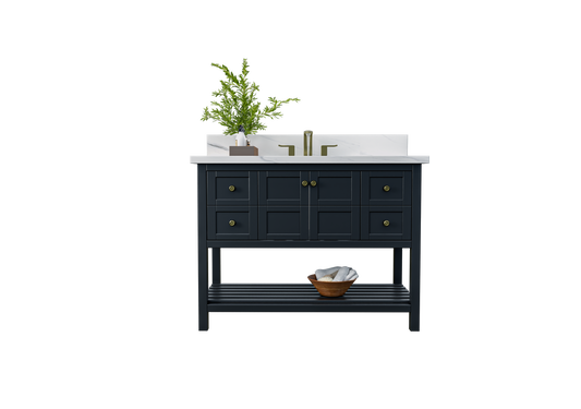 Nearmé Dallas 47.5 Inch Bathroom Vanity in Black - Cabinet Only
