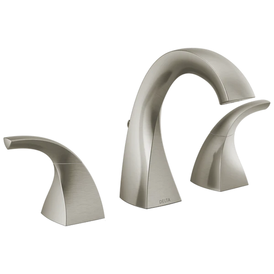 Delta Downing Spotshield Brushed Nickel 2-handle Widespread Faucet