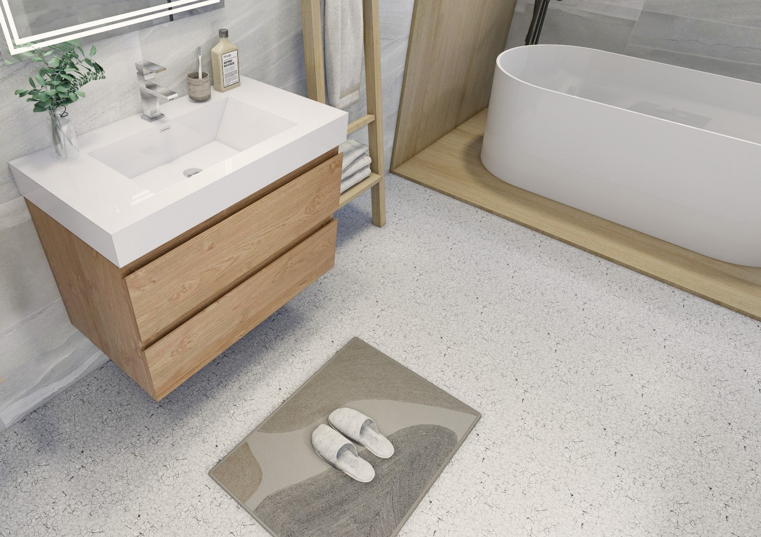 Fortune 36" Floating Bathroom Vanity Renovate for Less Outlet