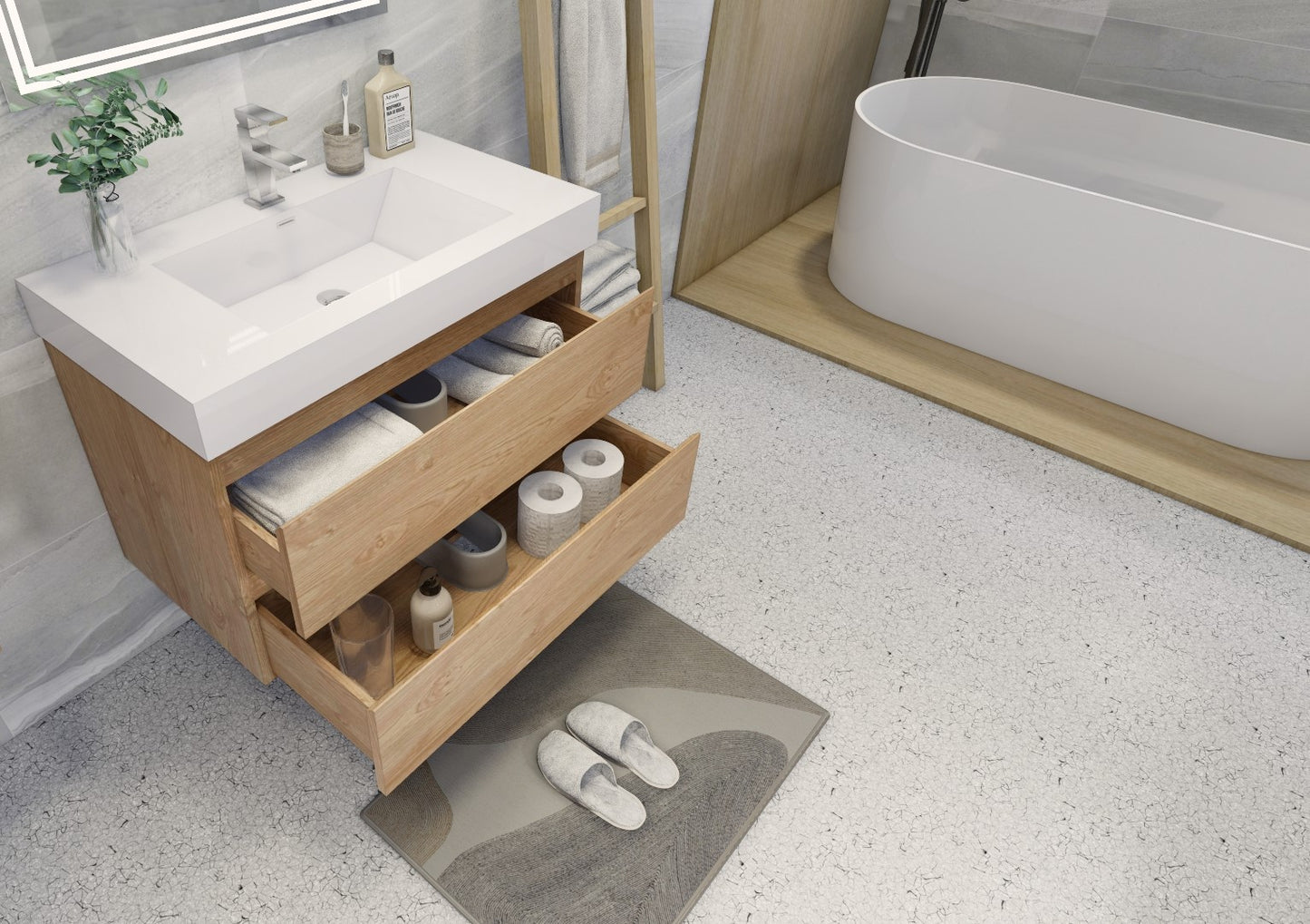 Fortune 36" Floating Bathroom Vanity Renovate for Less Outlet
