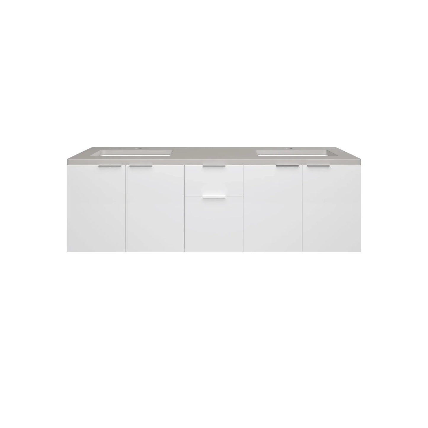 Brenlyn 60" Vanity in Glossy White