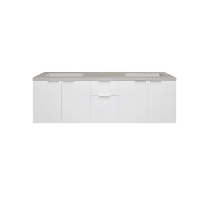 Brenlyn 60" Vanity in Glossy White