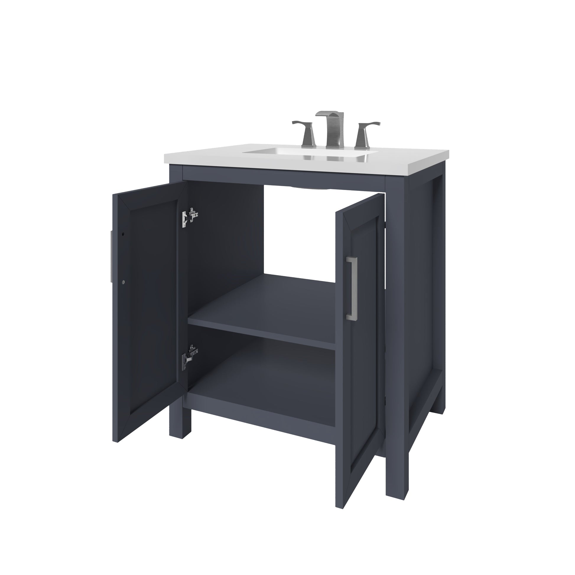Kennesaw 29.5 inch Bathroom Vanity in Charcoal- Cabinet Only Atlanta Vanity & Bathworks
