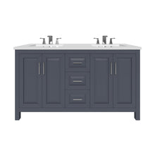 Kennesaw 59.5 inch Double Bathroom Vanity in Charcoal- Cabinet Only Atlanta Vanity & Bathworks