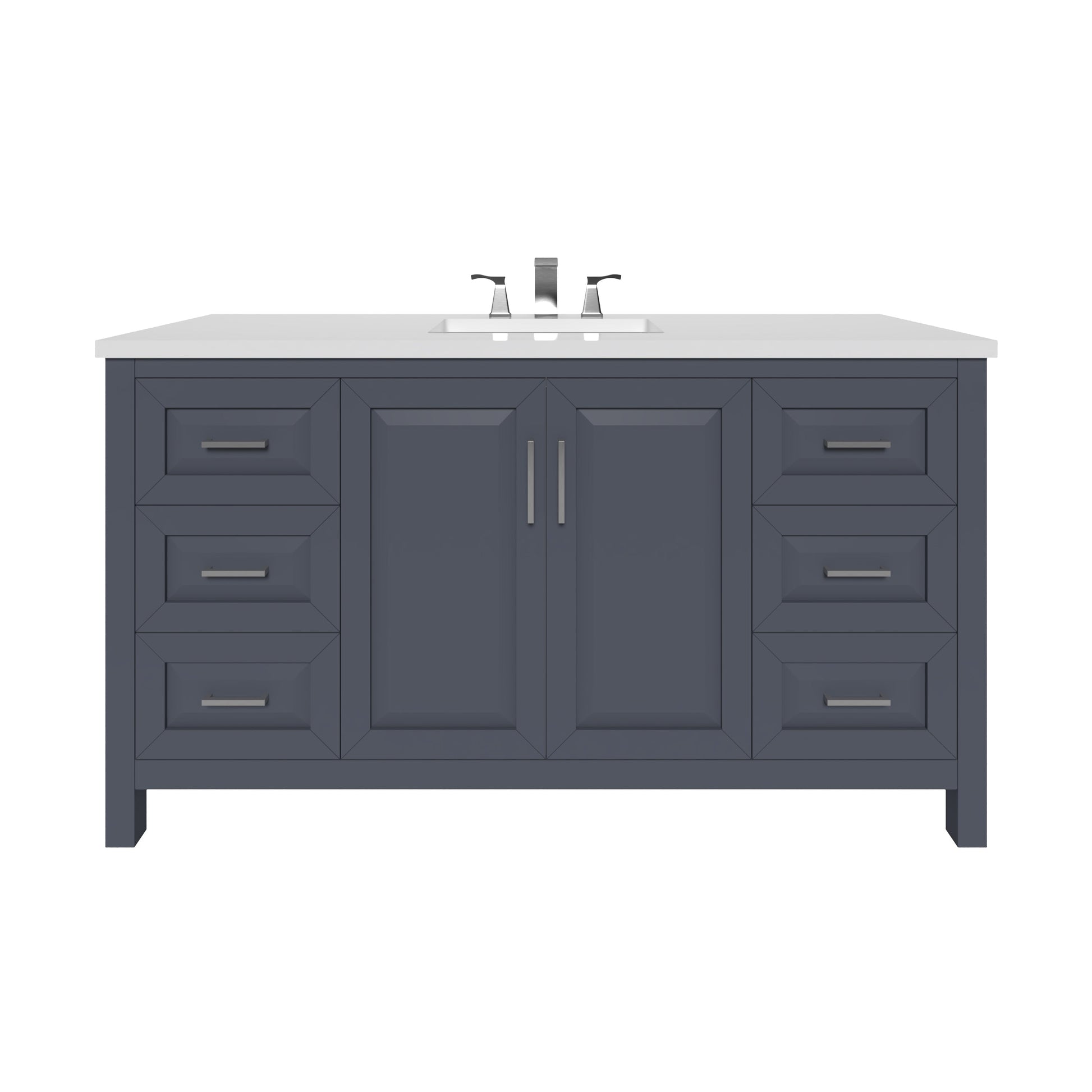 Kennesaw 59.5 inch Single Bathroom Vanity in Charcoal- Cabinet Only Atlanta Vanity & Bathworks