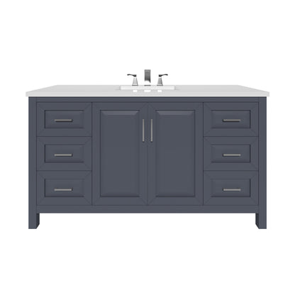 Kennesaw 59.5 inch Single Bathroom Vanity in Charcoal- Cabinet Only Atlanta Vanity & Bathworks