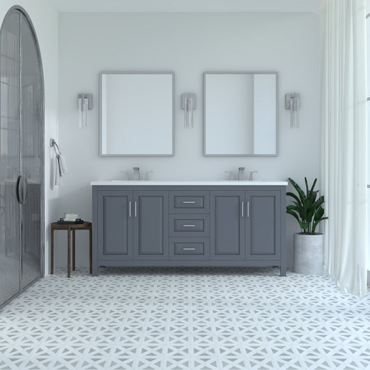 Kennesaw 71.5 inch Double Bathroom Vanity in Charcoal- Cabinet Only Atlanta Vanity & Bathworks