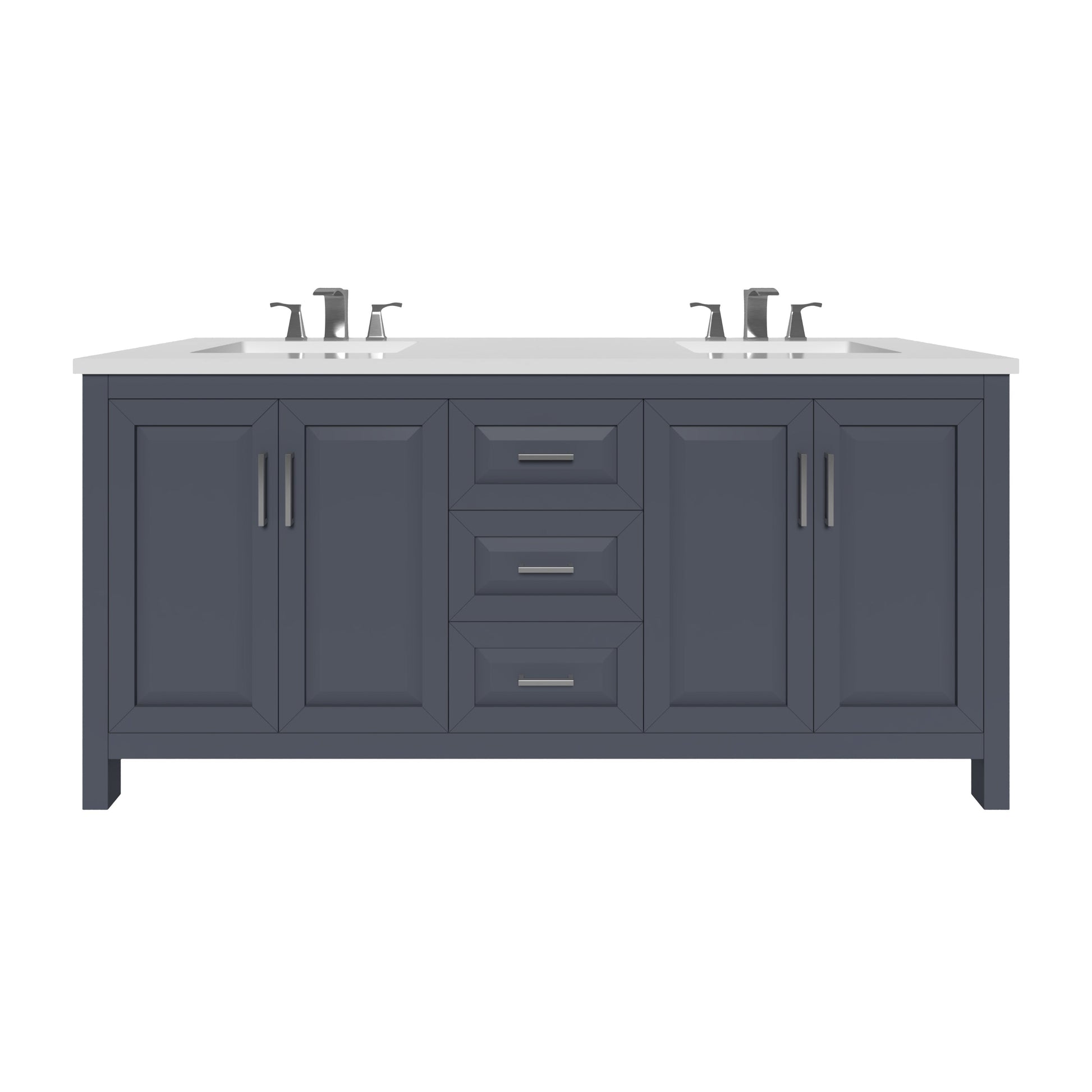 Kennesaw 71.5 inch Double Bathroom Vanity in Charcoal- Cabinet Only Atlanta Vanity & Bathworks