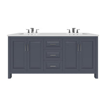 Kennesaw 71.5 inch Double Bathroom Vanity in Charcoal- Cabinet Only Atlanta Vanity & Bathworks