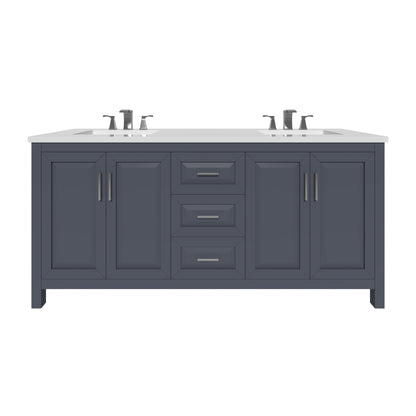 Kennesaw 71.5 inch Double Bathroom Vanity in Charcoal- Cabinet Only Atlanta Vanity & Bathworks