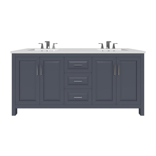 Kennesaw 71.5 inch Double Bathroom Vanity in Charcoal- Cabinet Only Atlanta Vanity & Bathworks