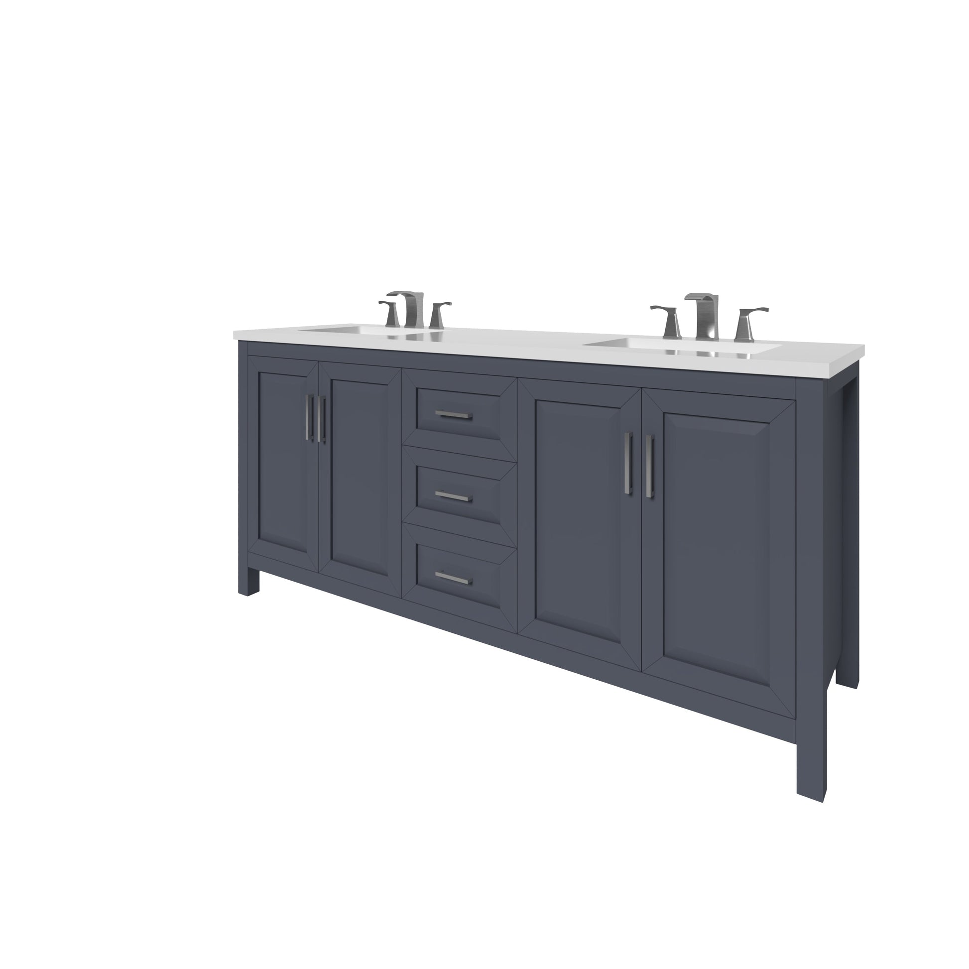 Kennesaw 71.5 inch Double Bathroom Vanity in Charcoal- Cabinet Only Atlanta Vanity & Bathworks