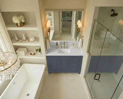 Kennesaw 41.5 inch Bathroom Vanity in Charcoal- Cabinet Only