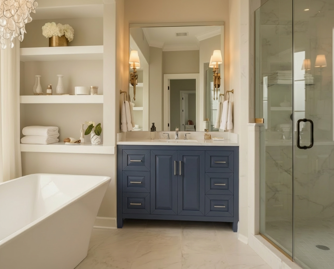 Kennesaw 47.5 inch Bathroom Vanity in Charcoal- Cabinet Only