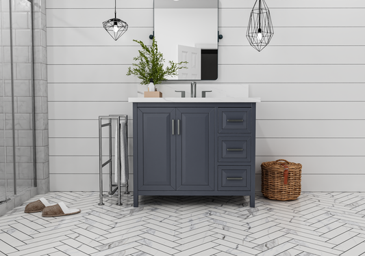 Kennesaw 41.5 inch Bathroom Vanity in Charcoal- Cabinet Only