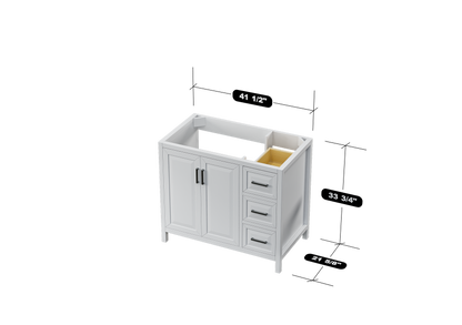 Kennesaw 41.5 inch Bathroom Vanity in White - Cabinet Only