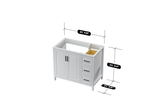Kennesaw 41.5 inch Bathroom Vanity in White - Cabinet Only