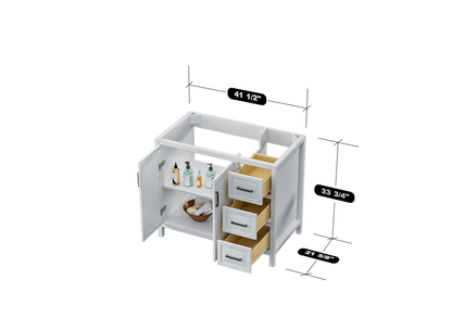 Kennesaw 41.5 inch Bathroom Vanity in White - Cabinet Only