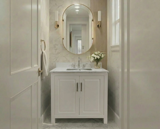 Kennesaw 29.5 inch Bathroom Vanity in White- Cabinet Only