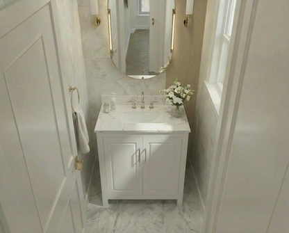 Kennesaw 29.5 inch Bathroom Vanity in White- Cabinet Only