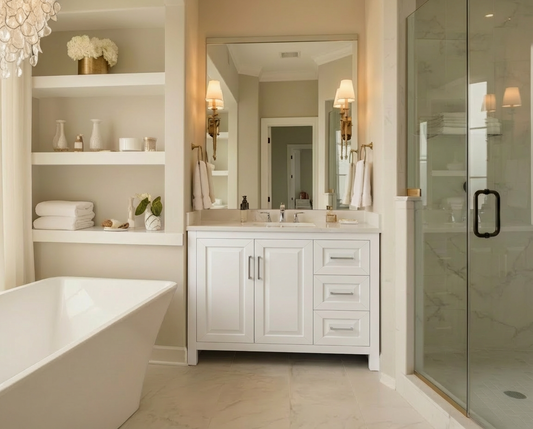 Kennesaw 41.5 inch Bathroom Vanity in White - Cabinet Only