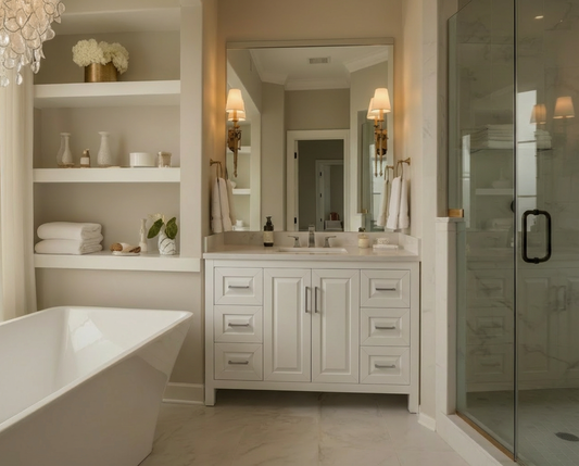 Kennesaw 47.5 inch Bathroom Vanity in White- Cabinet Only