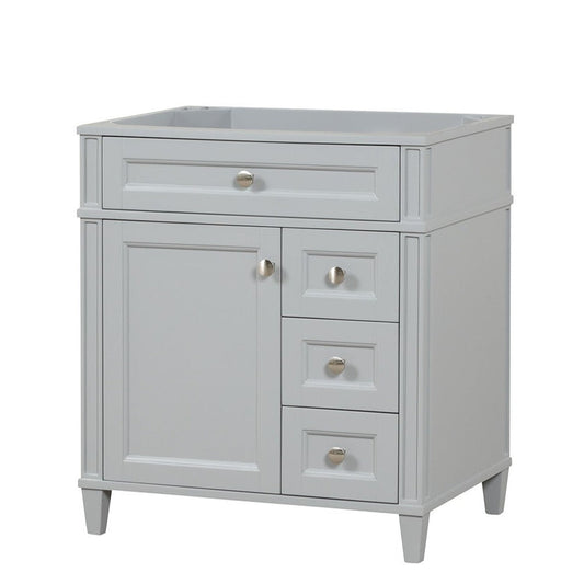 Kensington 29.5 Right in All Wood Vanity in Metal Gray - Cabinet Only ER VANITIES