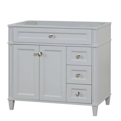 Kensington 35.5 Right in All Wood Vanity in Metal Gray - Cabinet Only ER VANITIES
