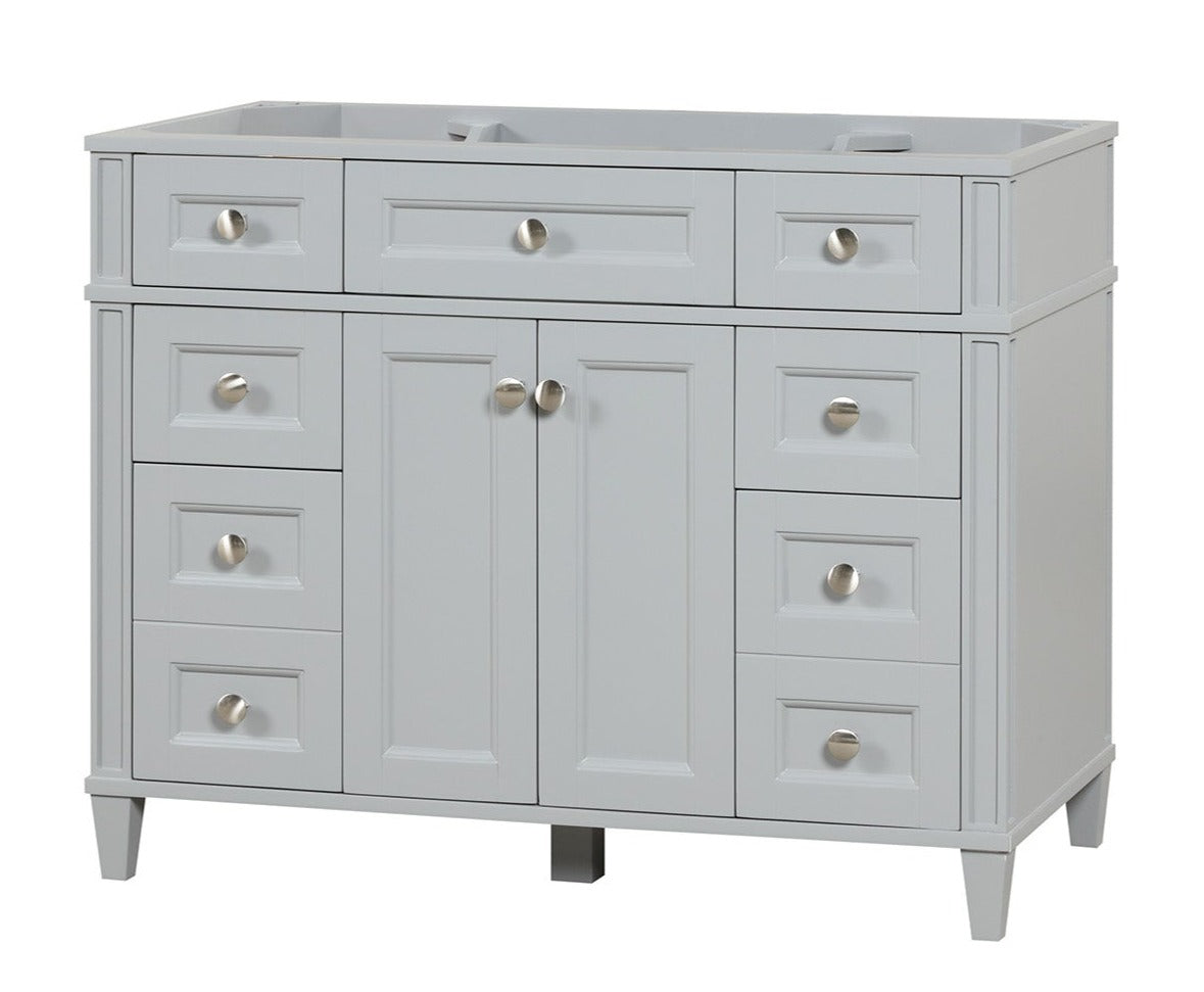 Kensington 41.5 in Solid All Vanity in Metal Gray - Cabinet Only ER VANITIES