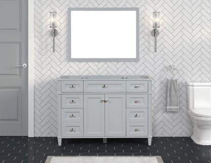 Kensington 47.5 in All Wood Vanity in Metal Gray - Cabinet Only ER VANITIES