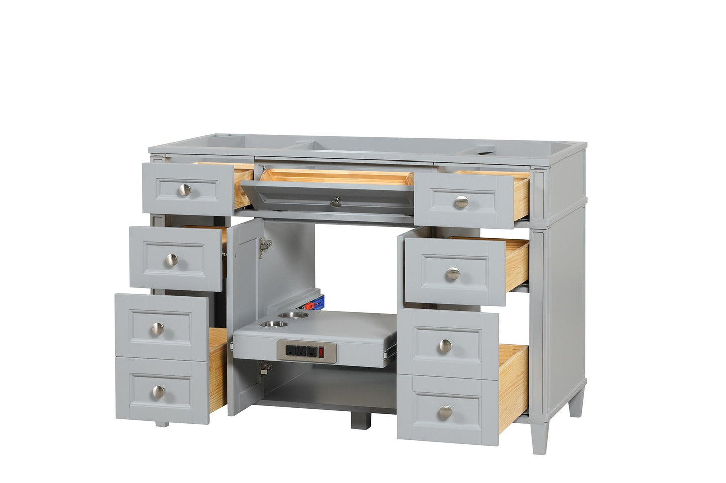 Kensington 47.5 in All Wood Vanity in Metal Gray - Cabinet Only ER VANITIES