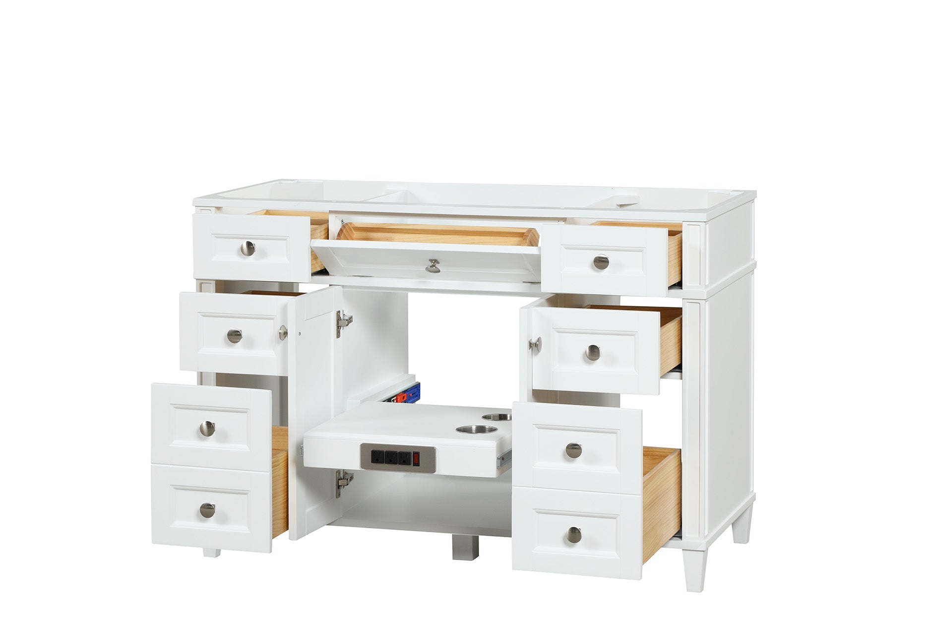 Kensington 47.5 in All Wood Vanity in Bright White - Cabinet Only ER VANITIES