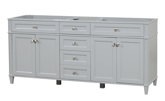Kensington 71.5 in All Wood Vanity in Metal Gray - Cabinet Only ER VANITIES