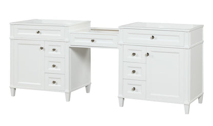 Kensington 84 in All Wood Vanity in White - Cabinet Only ER VANITIES