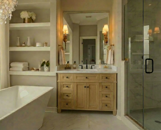 Kensington 41.5 in All Wood Vanity in Desert Oak - Cabinet Only