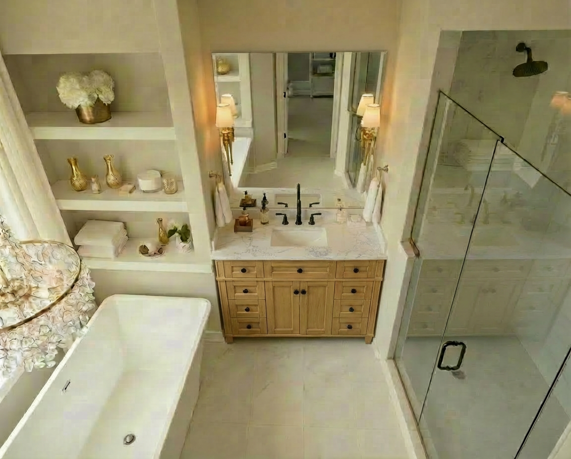 Kensington 41.5 in All Wood Vanity in Desert Oak - Cabinet Only