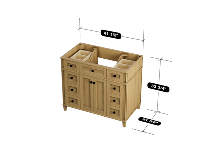 Kensington 41.5 in All Wood Vanity in Desert Oak - Cabinet Only ER VANITIES