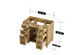 Kensington 41.5 in All Wood Vanity in Desert Oak - Cabinet Only ER VANITIES
