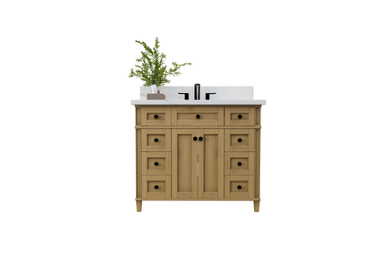 Kensington 41.5 in All Wood Vanity in Desert Oak - Cabinet Only ER VANITIES