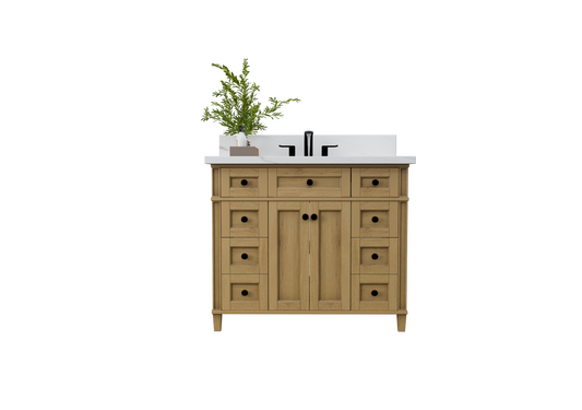 Kensington 41.5 in All Wood Vanity in Desert Oak - Cabinet Only ER VANITIES