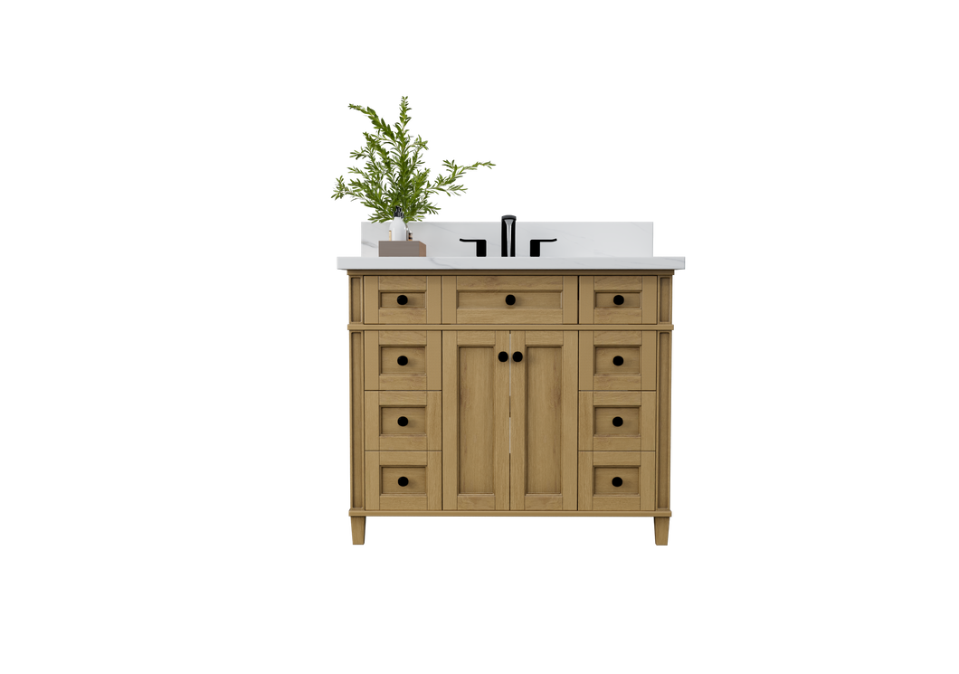 Kensington 41.5 in All Wood Vanity in Desert Oak - Cabinet Only ER VANITIES