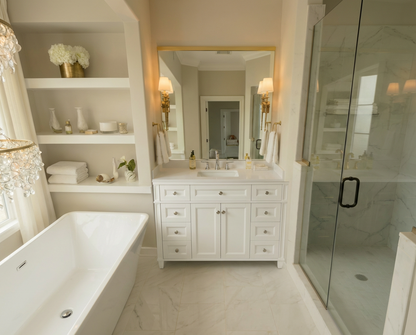 Kensington 47.5 in All Wood Vanity in Bright White - Cabinet Only