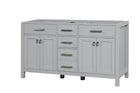 London 71.5 Inch Double Bathroom Vanity in Metal Gray ER VANITIES