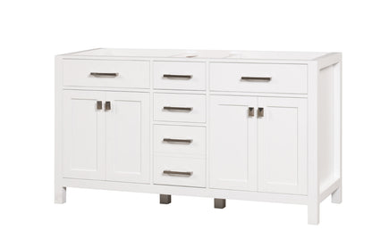 Ethan Roth London 60 Inch- Double Bathroom Vanity in Bright White Ethan Roth