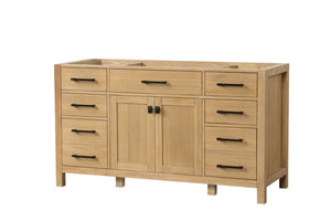 London 59.5 Inch- Single Bathroom Vanity in Desert Oak ER VANITIES