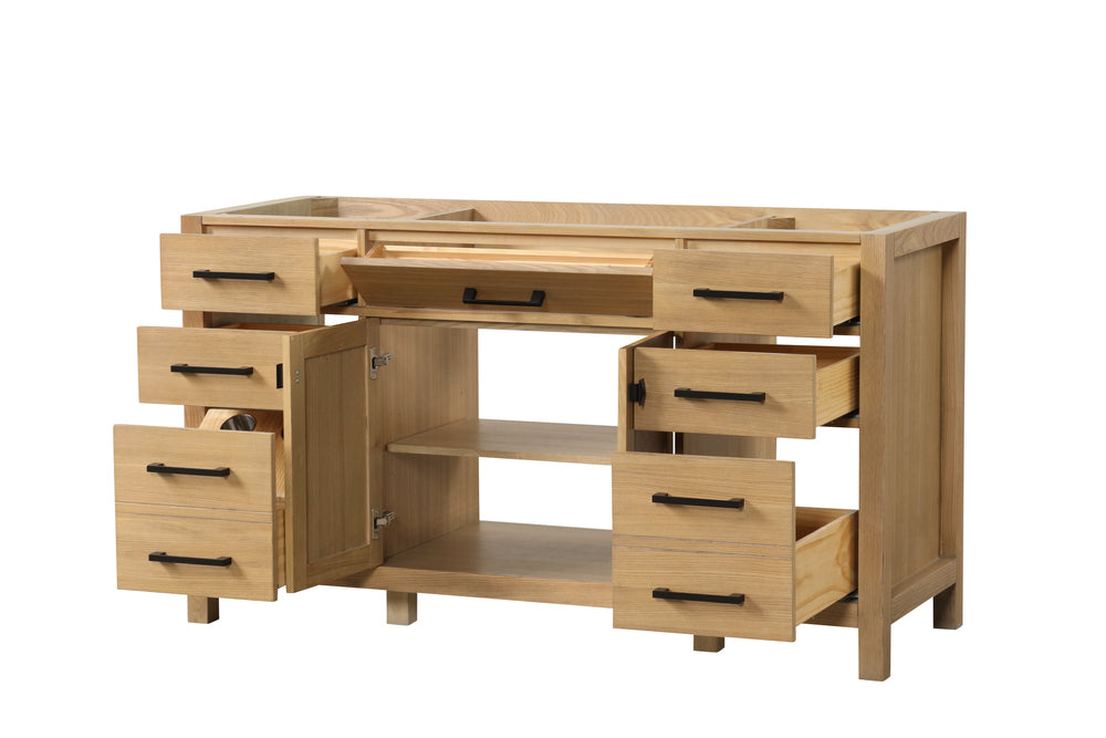 London 59.5 Inch- Single Bathroom Vanity in Desert Oak ER VANITIES