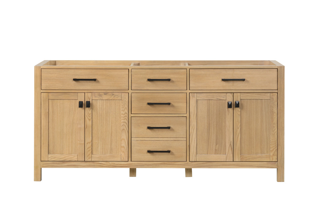London 71.5 Inch- Double Bathroom Vanity in Desert Oak ER VANITIES