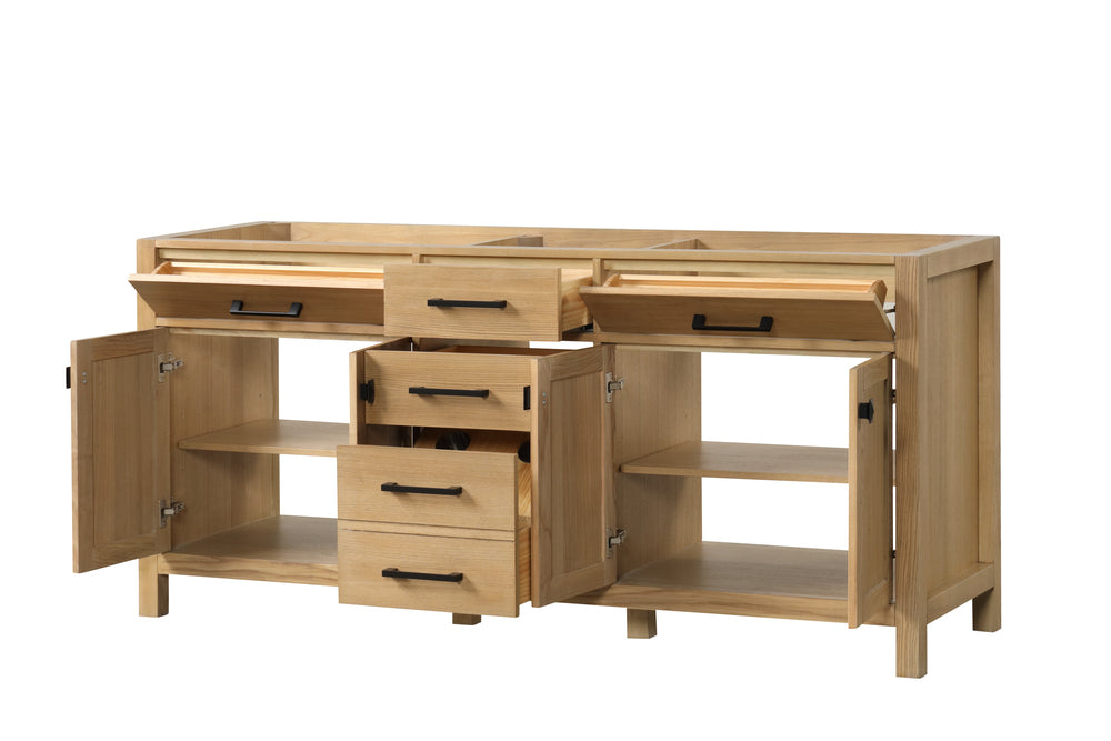 London 71.5 Inch- Double Bathroom Vanity in Desert Oak ER VANITIES