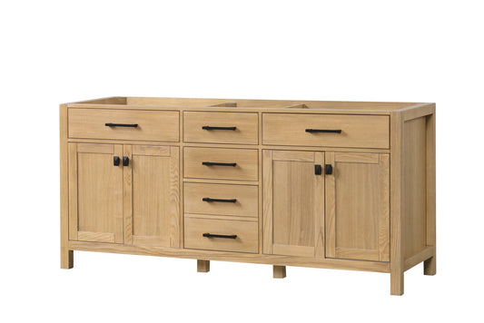London 71.5 Inch- Double Bathroom Vanity in Desert Oak ER VANITIES