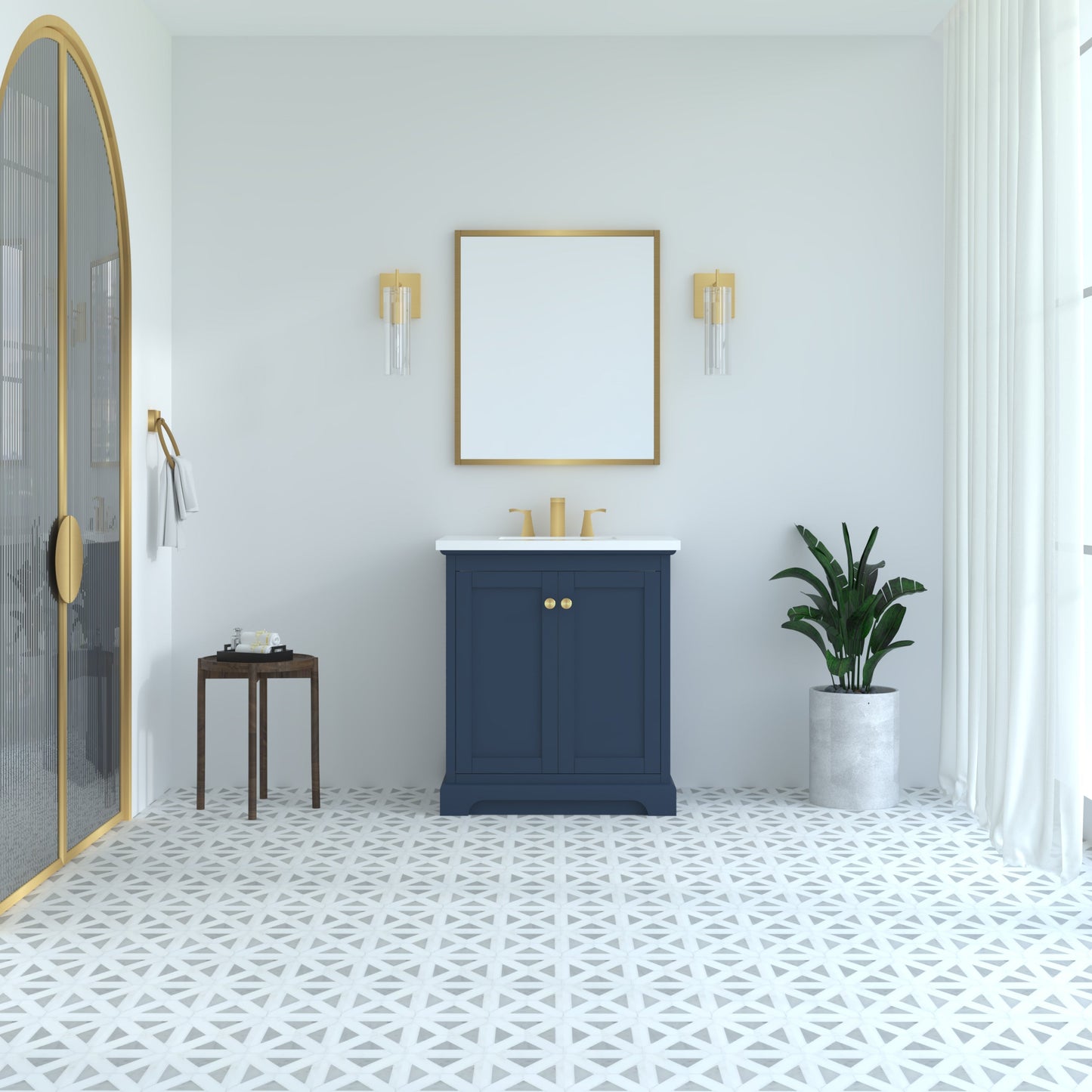Marietta 29.5 inch Bathroom Vanity in Blue- Cabinet Only Atlanta Vanity & Bathworks